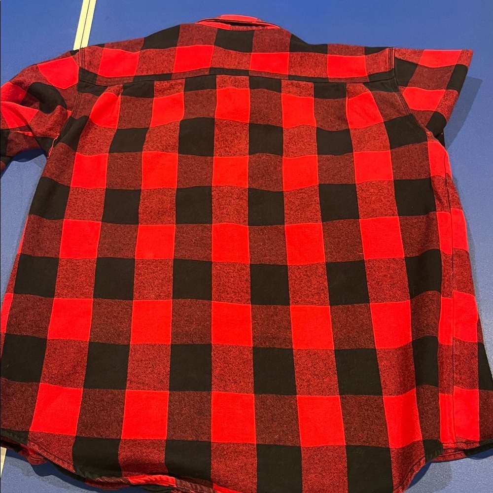 BIG BILL mens Large regular Buffalo Plaid long sleeve cotton flannel shirt. - Picture 5 of 5